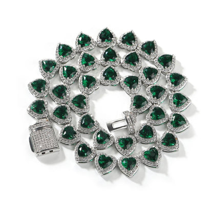 LUXURY ICE- 10 mm Heart necklace