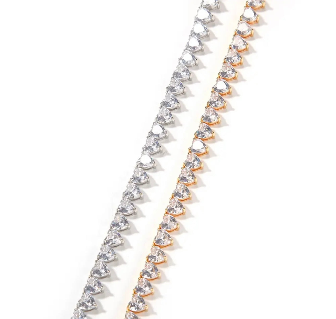 GET MONEY- 7 mm Heart tennis chain