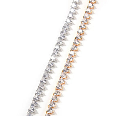 GET MONEY- 7 mm Heart tennis chain