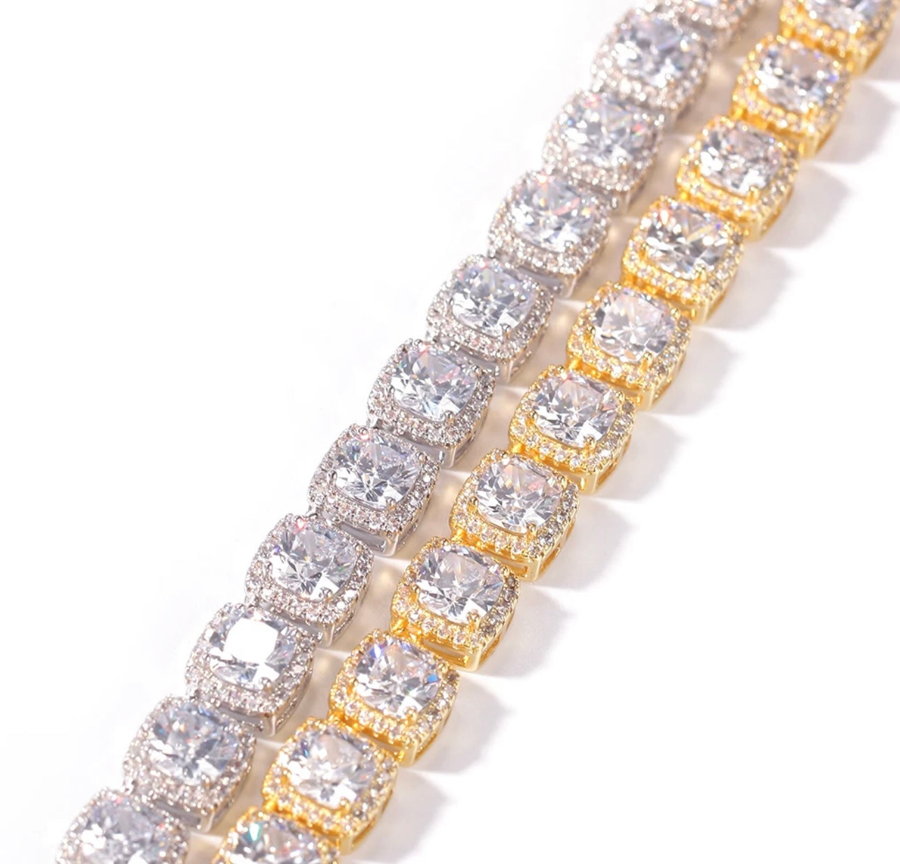 ICE BOXXX BRACELET- 10 mm Square cluster tennis bracelet