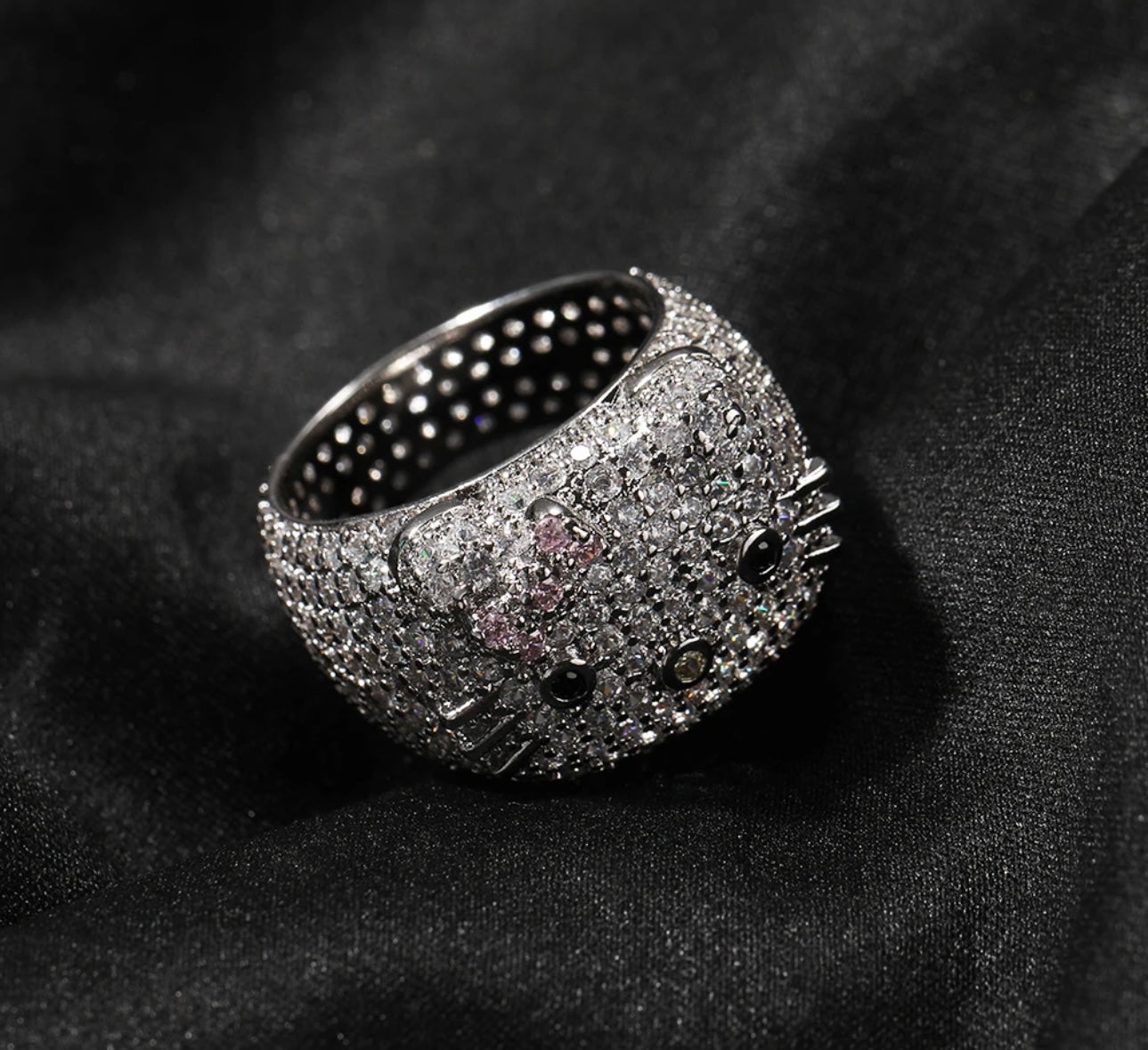 ICY KITTY RING- 15 mm Inspired Hello kitty ring