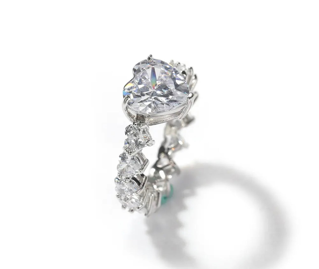 WIFEY- 10.5 mm luxury heart tennis ring