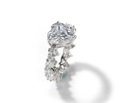 WIFEY- 10.5 mm luxury heart tennis ring