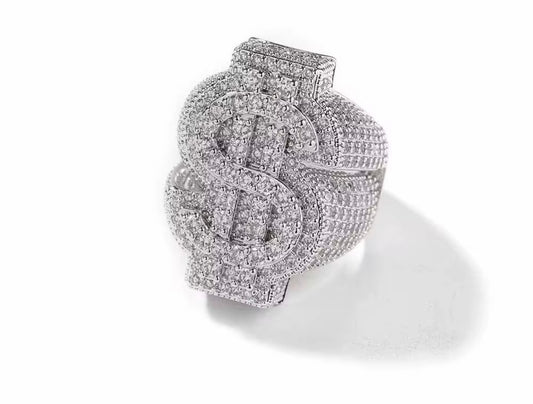 DOLLAR BILL$$$- 30 mm Dollar sign ring
