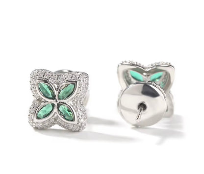 CLOVE EARRINGS- 10 mm Infinity link clover stud earrings