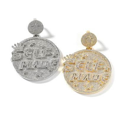 SELF-MADE- 8.6 cm Self-made disc pendant