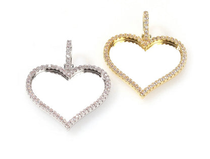 FOREVER- 3.8 cm Heart photo pendant