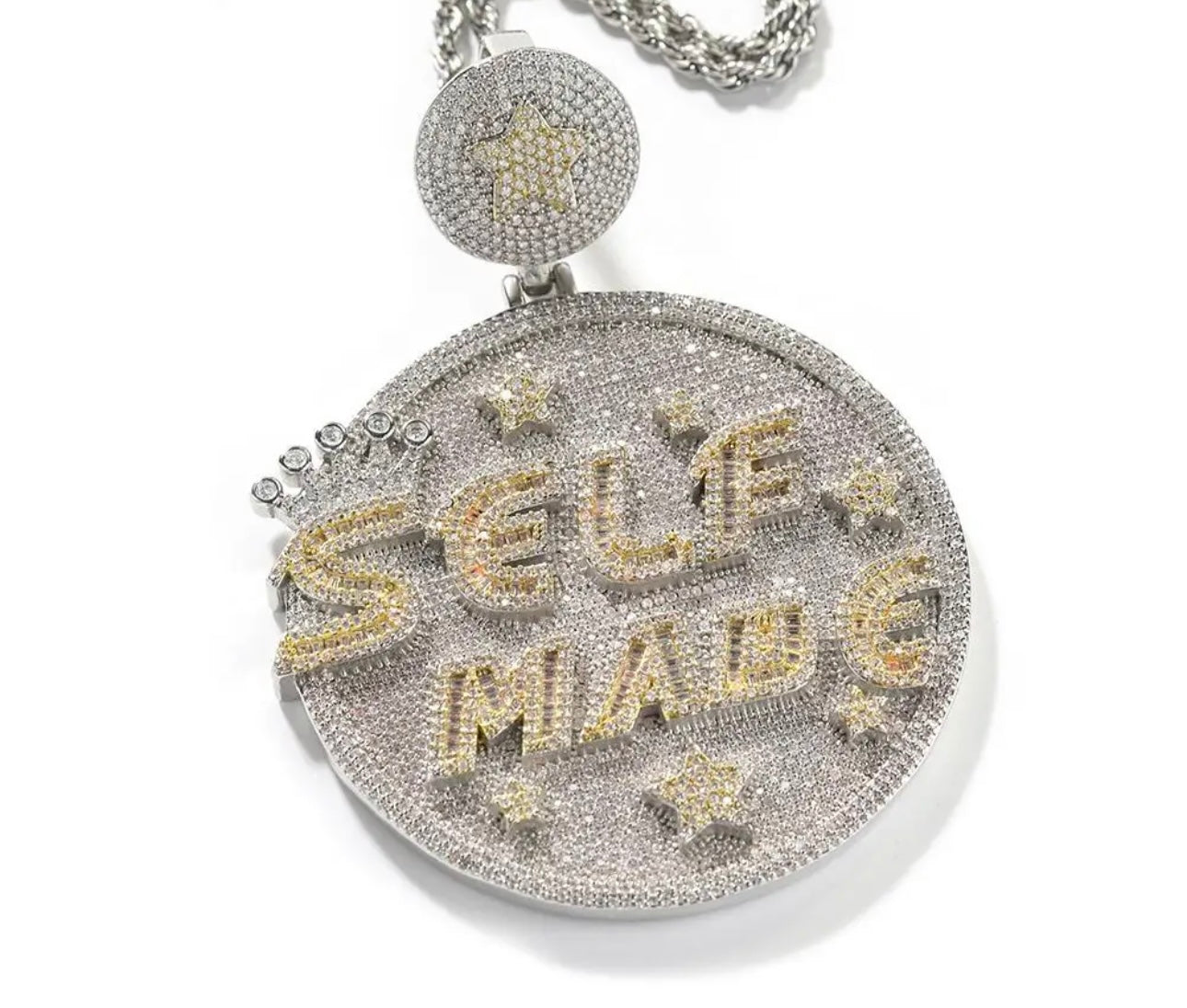 SELF-MADE- 8.6 cm Self-made disc pendant