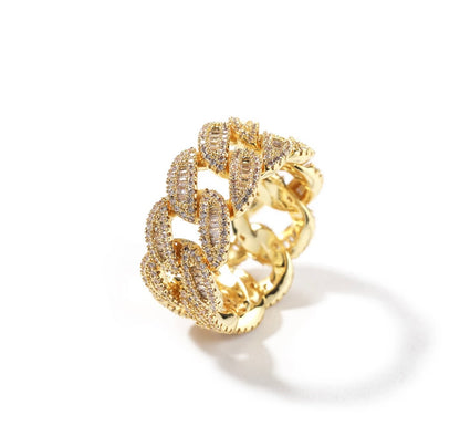 CUBANO RING- 12 mm Cuban link band ring