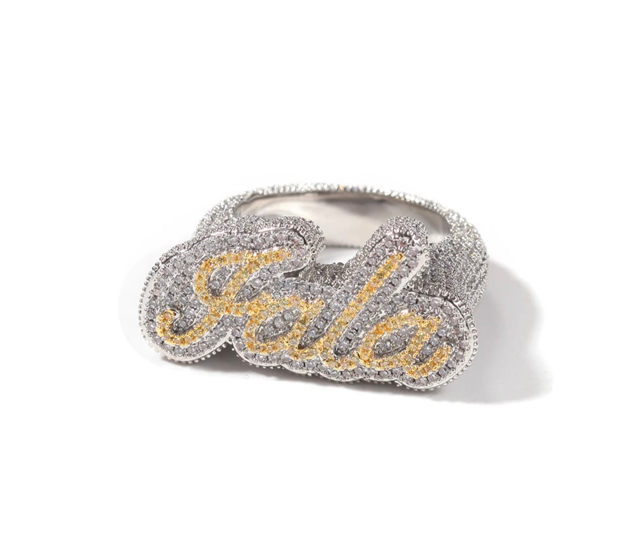 ICY KNUCKLES- 21 mm Four letter name ring