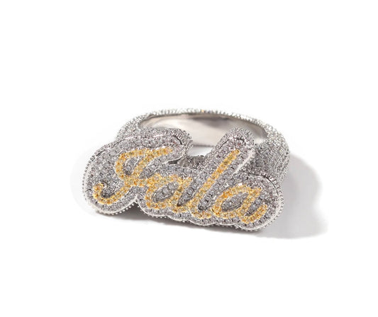 ICY KNUCKLES- 21 mm Four letter name ring